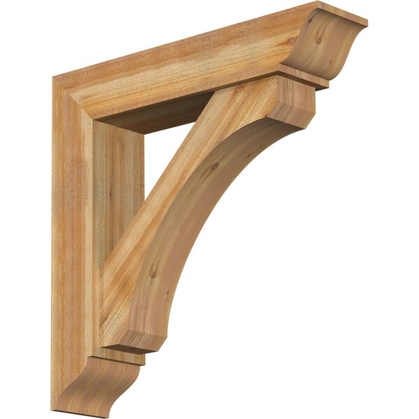 Ekena Millwork Legacy Traditional Rough Sawn Bracket w/ Offset Brace, Western Red Cedar, 8"W x 36"D x 36"H BKT0806X36X36LEC01RWR - main